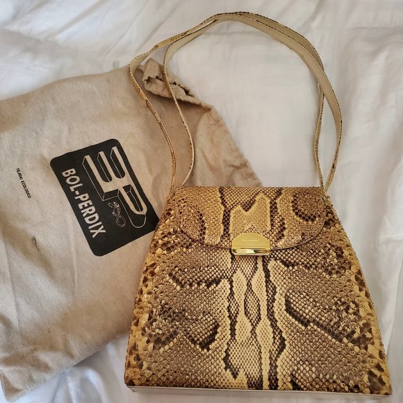 Bol-Perdix Handbags - Bol-Perdix Spanish Snakeskin Bag w/ Original Drawstring Bag